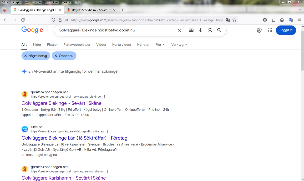 Golvläggare i Blekinge högst betyg öppet nu