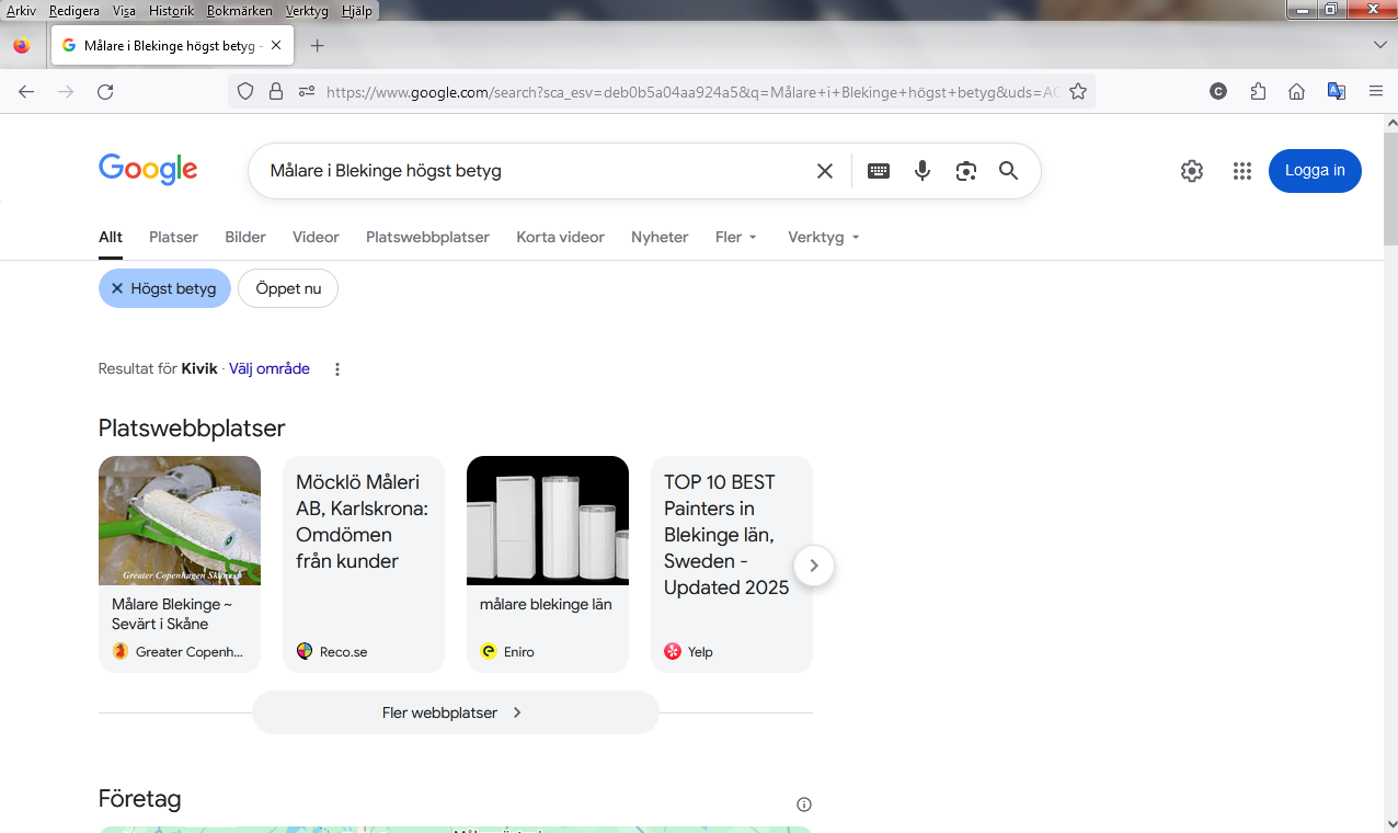 Målare i Blekinge högst betyg