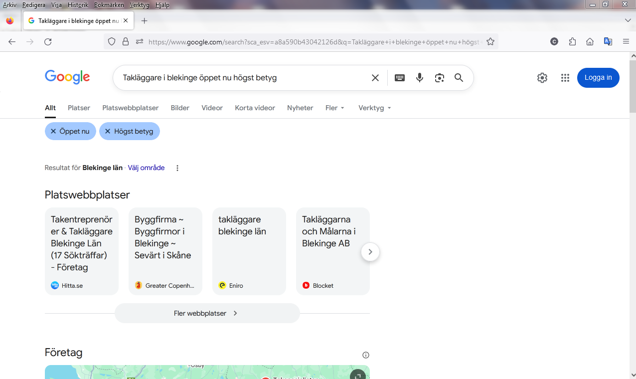 Takläggare i blekinge öppet nu högst betyg