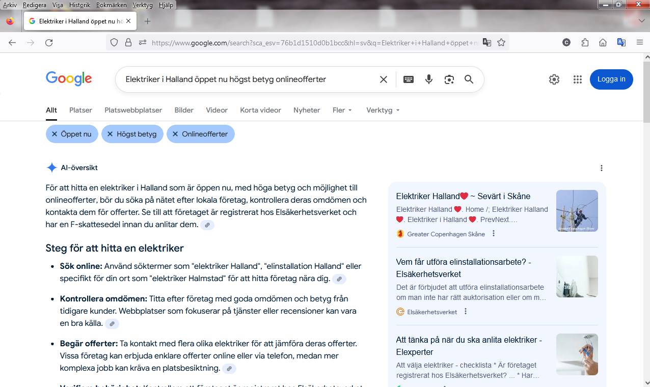 Elektriker i Halland öppet nu högst betyg onlineofferter