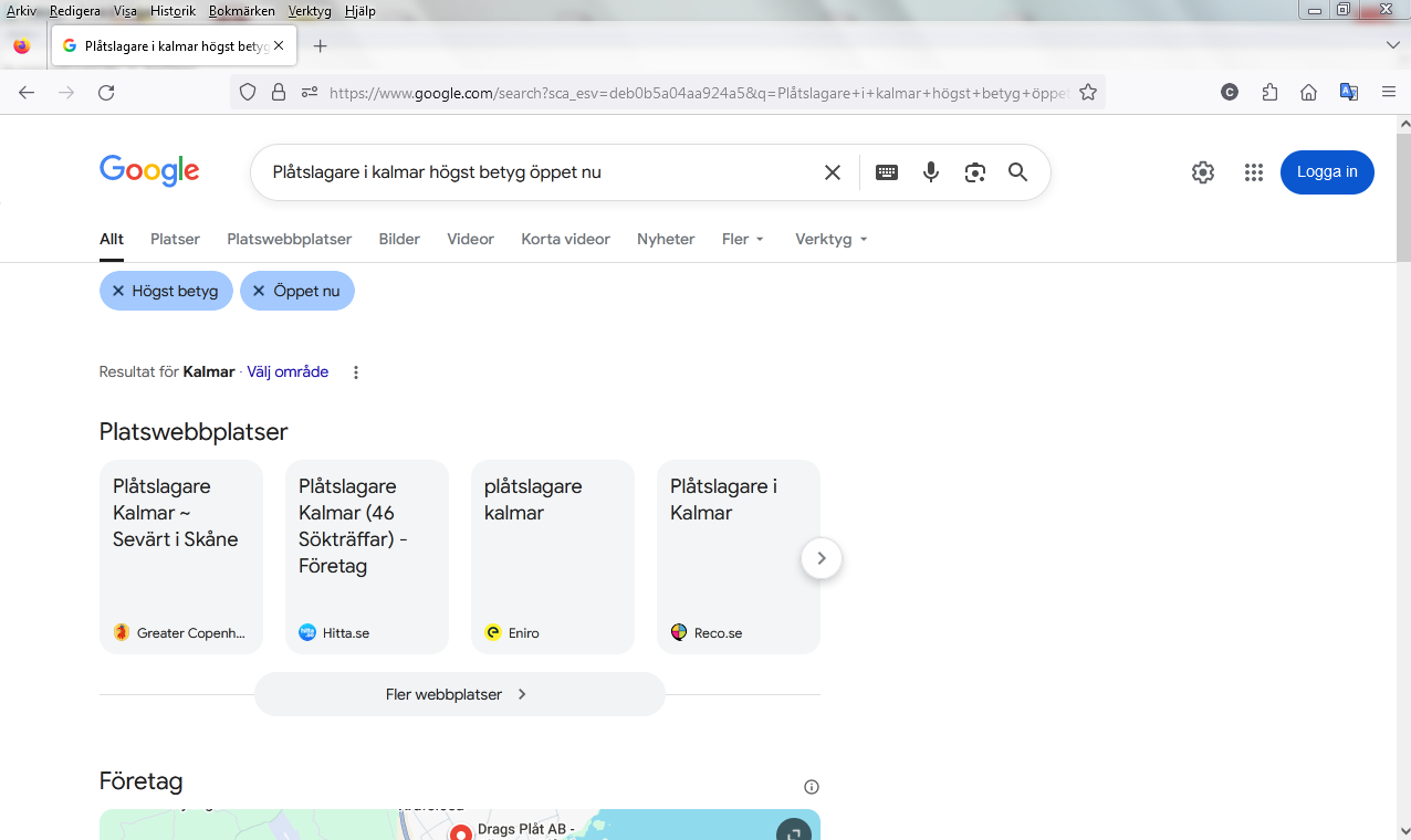 Plåtslagare i kalmar högst betyg öppet nu