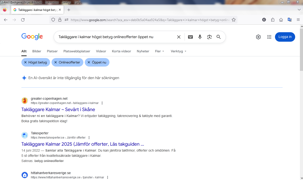 Takläggare i kalmar högst betyg onlineofferter öppet nu