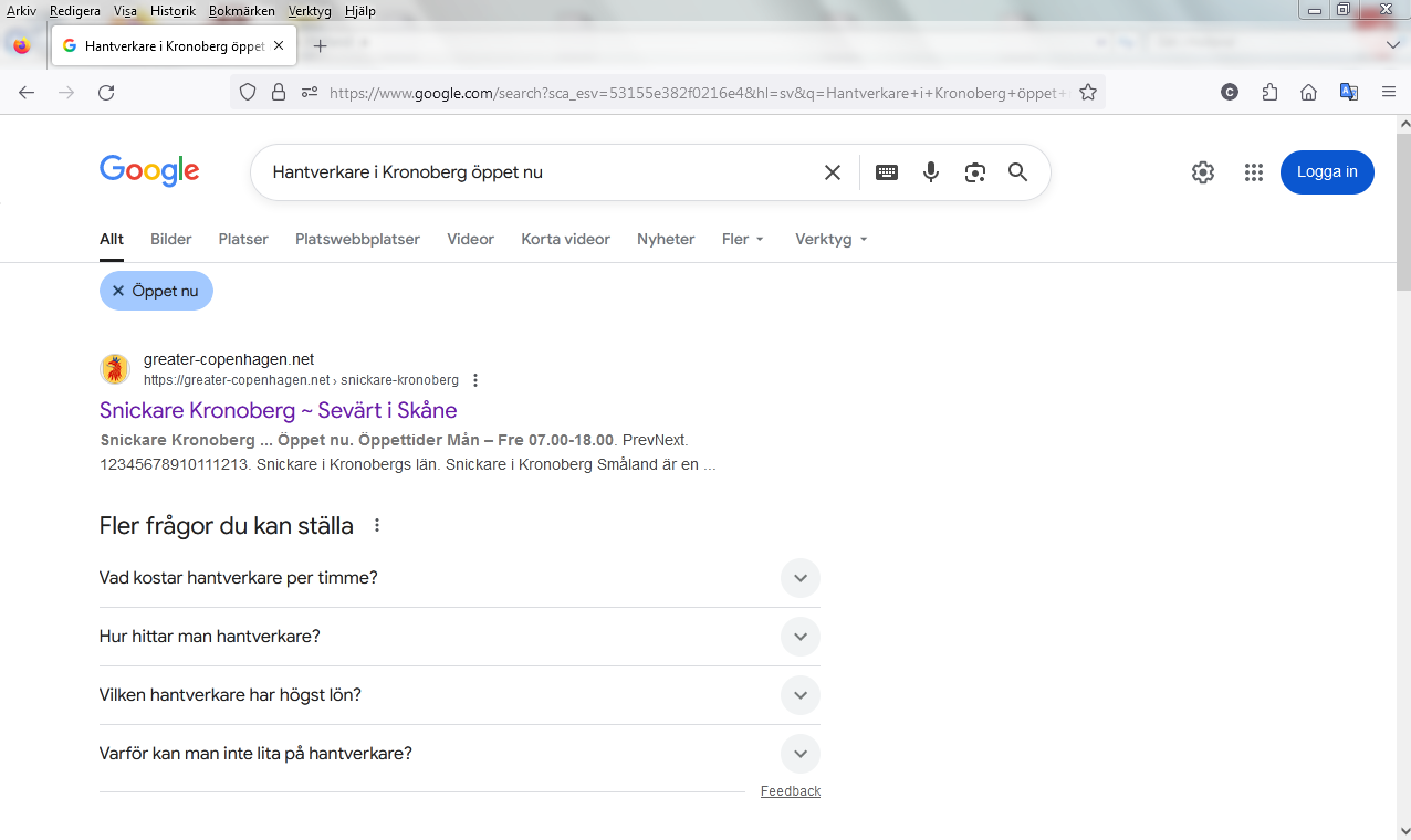 Hantverkare i Kronoberg öppet nu