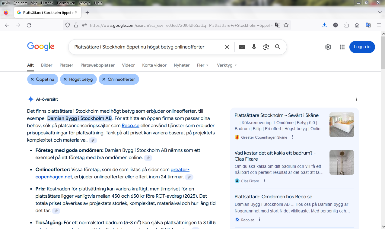 Plattsättare i Stockholm öppet nu högst betyg onlineofferter
