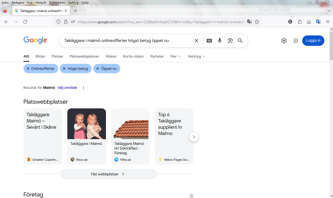Takläggare i malmö onlineofferter högst betyg öppet nu
