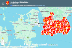 Sevärdheter Sverige karta - Sevärdheter i Södra Skåne